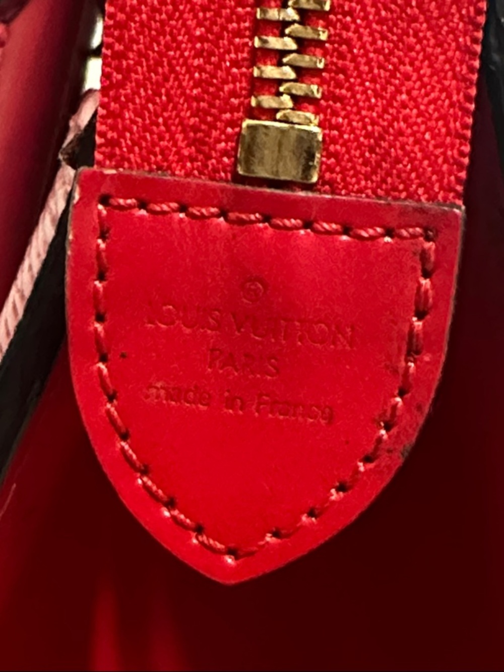 Louis Vuitton Riviera Red Structured Leather Top-Handle Women's Bag - Picture 7 of 16
